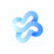 乐竞体育页脚Logo - 橙色与深蓝色交织的体育图标